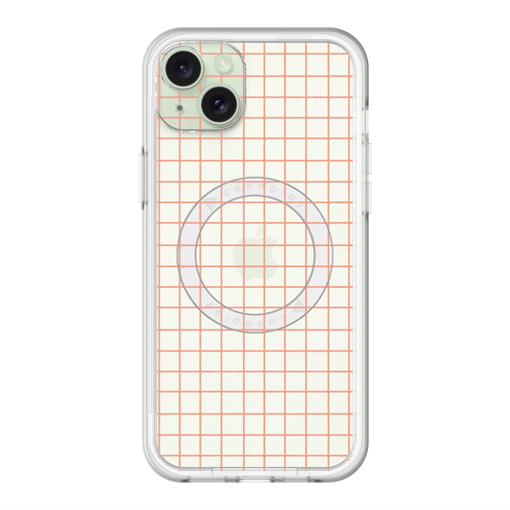 スリムプロテクションプレミアムケース with MagSafe［ オリジナル - 推し色チェック - オレンジ ］