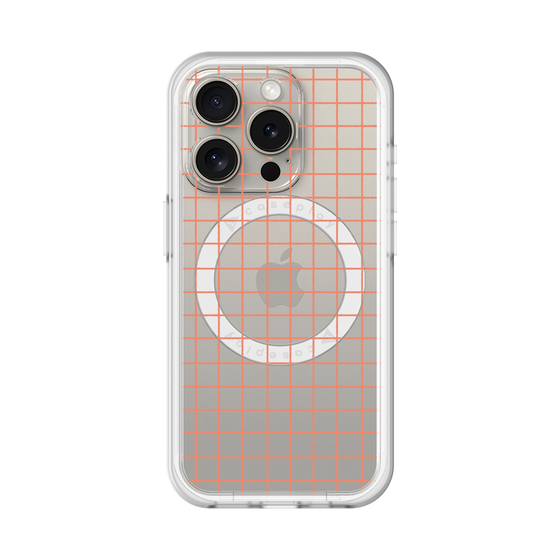 スリムプロテクションプレミアムケース with MagSafe［ オリジナル - 推し色チェック - オレンジ ］