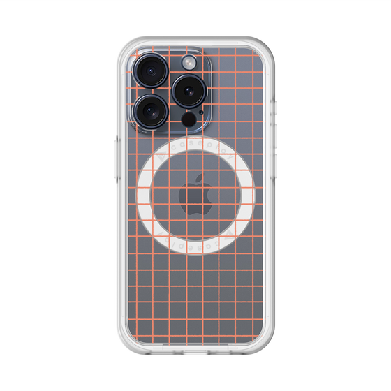 スリムプロテクションプレミアムケース with MagSafe［ オリジナル - 推し色チェック - オレンジ ］