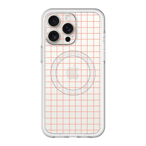 スリムプロテクションプレミアムケース with MagSafe［ オリジナル - 推し色チェック - オレンジ ］
