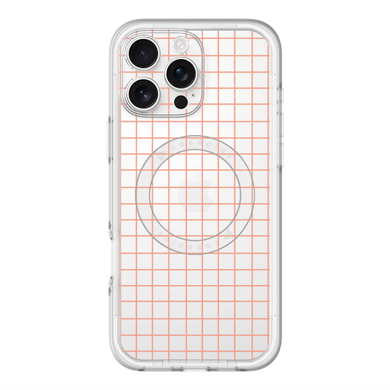 スリムプロテクションプレミアムケース with MagSafe［ オリジナル - 推し色チェック - オレンジ ］
