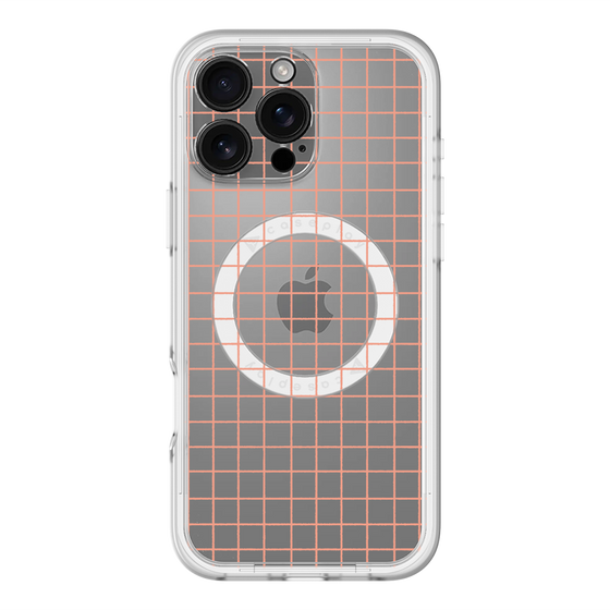 スリムプロテクションプレミアムケース with MagSafe［ オリジナル - 推し色チェック - オレンジ ］