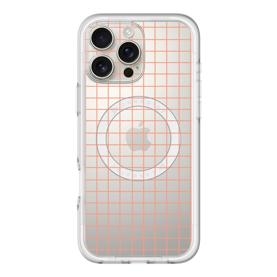 スリムプロテクションプレミアムケース with MagSafe［ オリジナル - 推し色チェック - オレンジ ］