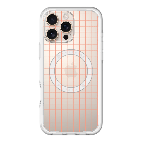 スリムプロテクションプレミアムケース with MagSafe［ オリジナル - 推し色チェック - オレンジ ］