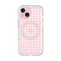 スリムプロテクションプレミアムケース with MagSafe［ オリジナル - 推し色チェック - ピンク ］