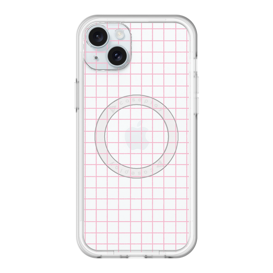 スリムプロテクションプレミアムケース with MagSafe［ オリジナル - 推し色チェック - ピンク ］