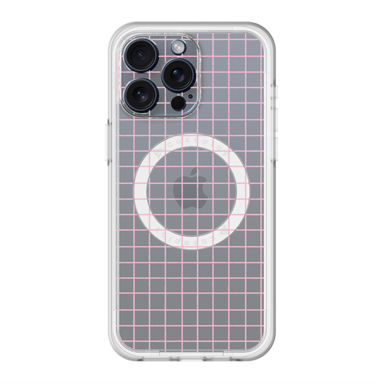 スリムプロテクションプレミアムケース with MagSafe［ オリジナル - 推し色チェック - ピンク ］