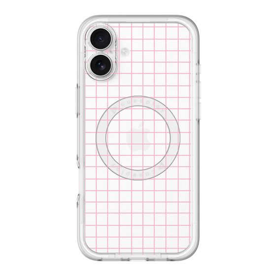 スリムプロテクションプレミアムケース with MagSafe［ オリジナル - 推し色チェック - ピンク ］