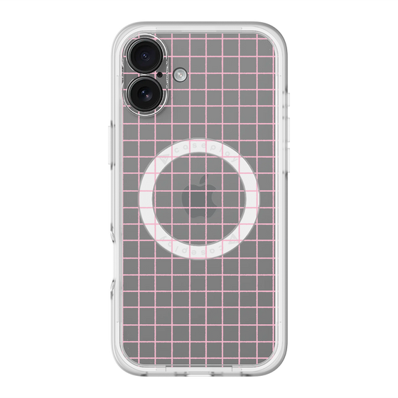 スリムプロテクションプレミアムケース with MagSafe［ オリジナル - 推し色チェック - ピンク ］