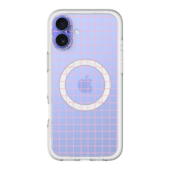 スリムプロテクションプレミアムケース with MagSafe［ オリジナル - 推し色チェック - ピンク ］