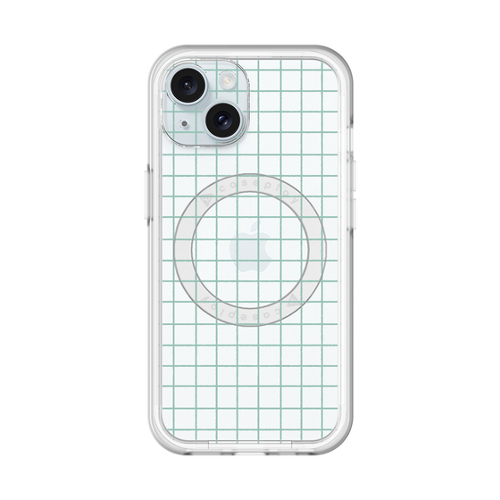 スリムプロテクションプレミアムケース with MagSafe［ オリジナル - 推し色チェック - グリーン ］