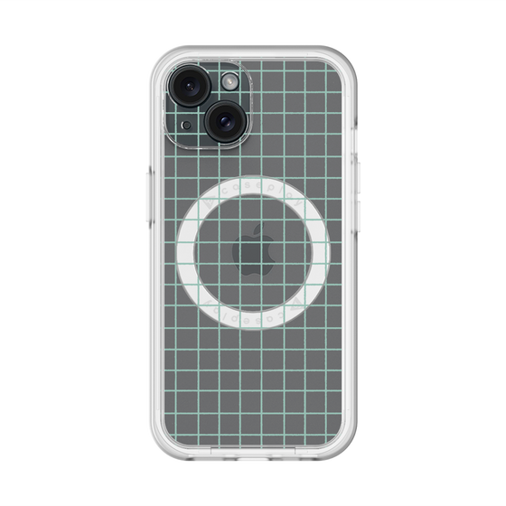 スリムプロテクションプレミアムケース with MagSafe［ オリジナル - 推し色チェック - グリーン ］