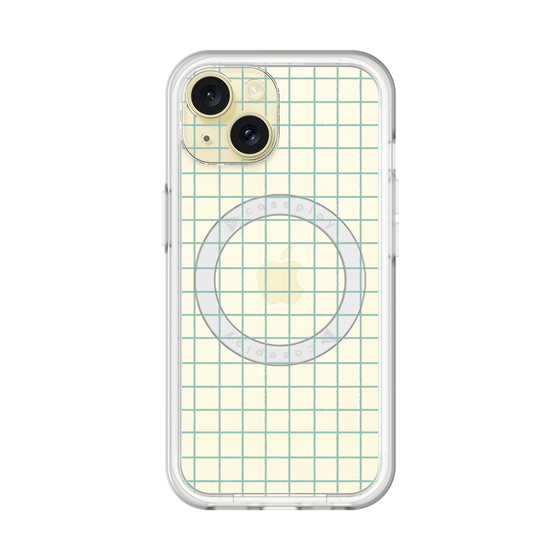 スリムプロテクションプレミアムケース with MagSafe［ オリジナル - 推し色チェック - グリーン ］