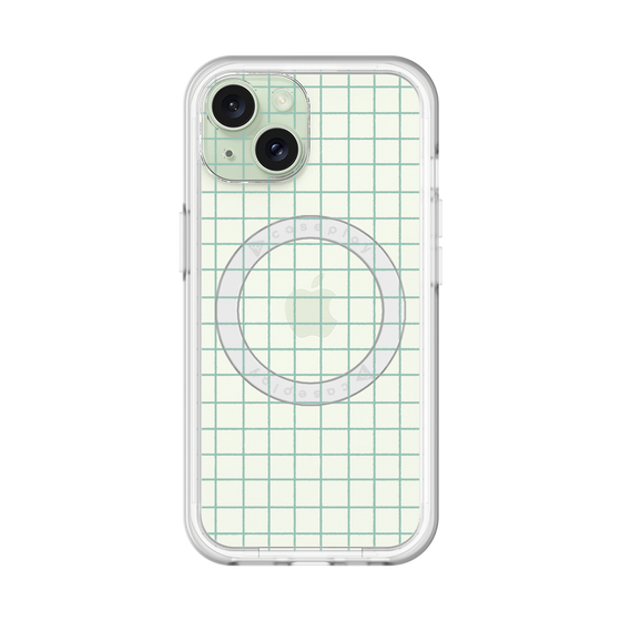 スリムプロテクションプレミアムケース with MagSafe［ オリジナル - 推し色チェック - グリーン ］