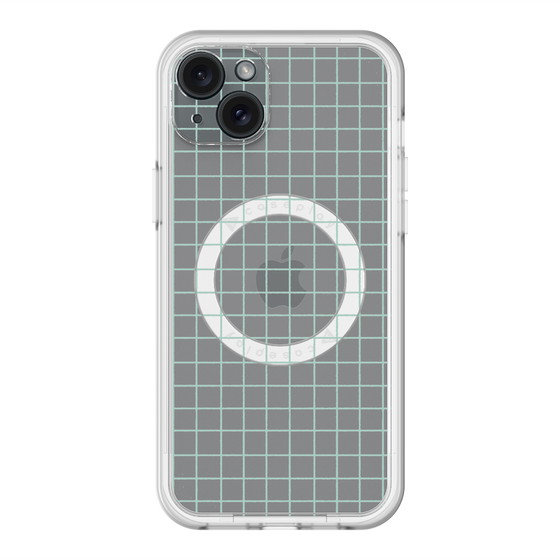 スリムプロテクションプレミアムケース with MagSafe［ オリジナル - 推し色チェック - グリーン ］