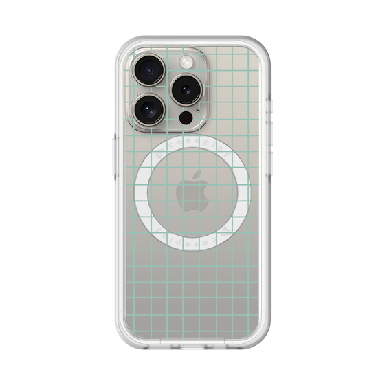 スリムプロテクションプレミアムケース with MagSafe［ オリジナル - 推し色チェック - グリーン ］