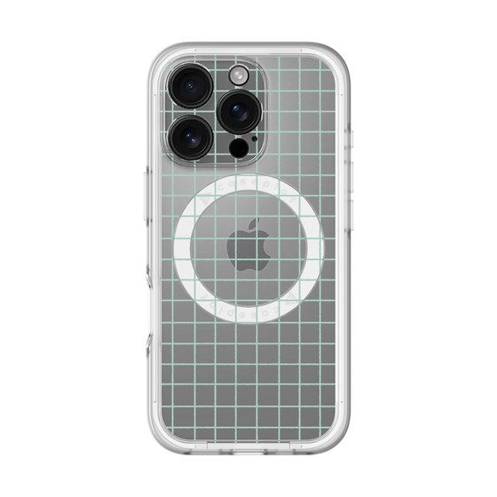 スリムプロテクションプレミアムケース with MagSafe［ オリジナル - 推し色チェック - グリーン ］