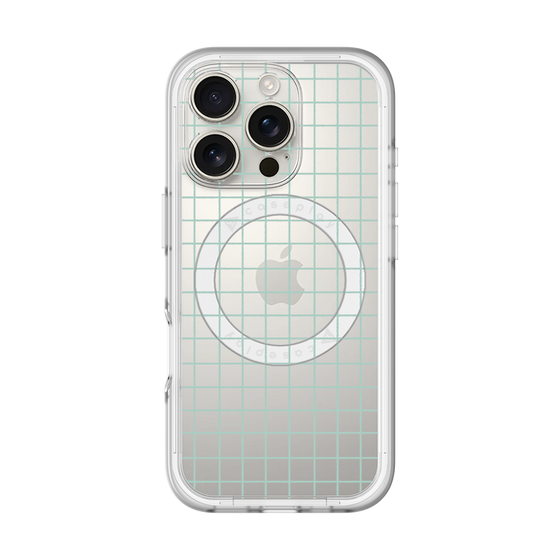 スリムプロテクションプレミアムケース with MagSafe［ オリジナル - 推し色チェック - グリーン ］