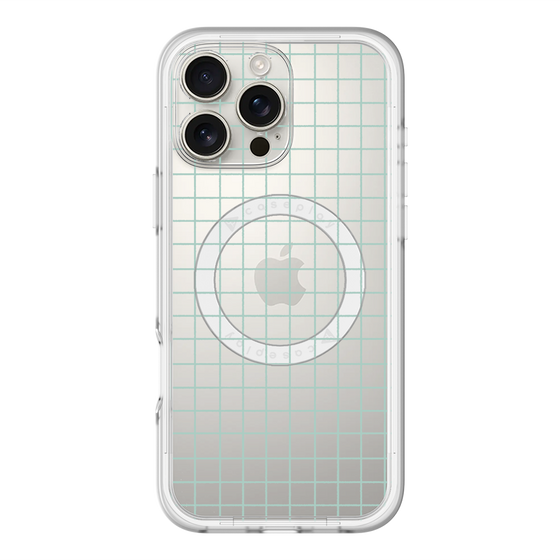 スリムプロテクションプレミアムケース with MagSafe［ オリジナル - 推し色チェック - グリーン ］