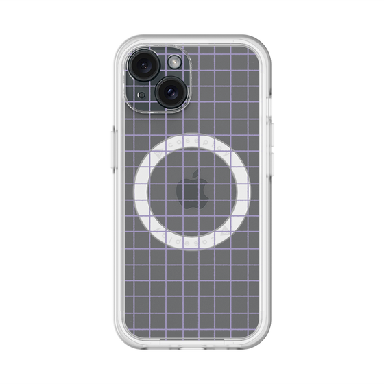 スリムプロテクションプレミアムケース with MagSafe［ オリジナル - 推し色チェック - パープル ］