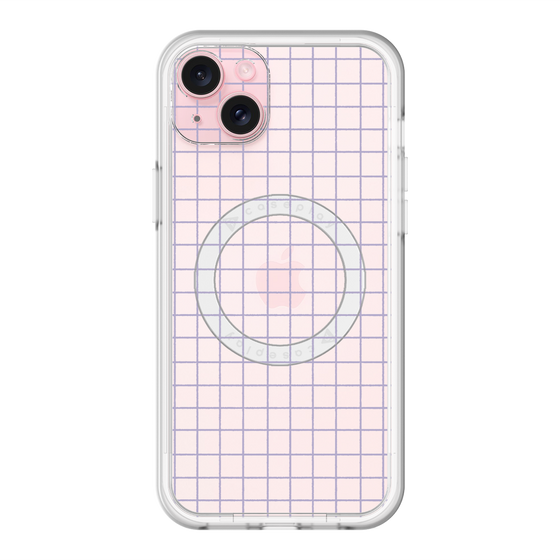 スリムプロテクションプレミアムケース with MagSafe［ オリジナル - 推し色チェック - パープル ］