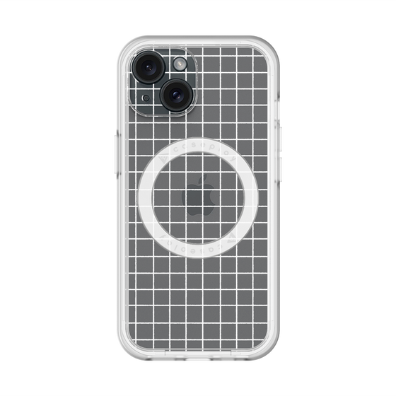 スリムプロテクションプレミアムケース with MagSafe［ オリジナル - 推し色チェック - ホワイト ］