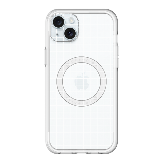 スリムプロテクションプレミアムケース with MagSafe［ オリジナル - 推し色チェック - ホワイト ］