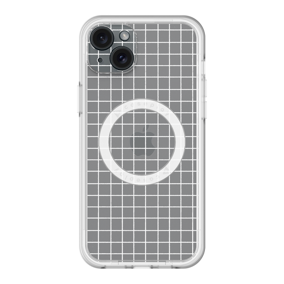 スリムプロテクションプレミアムケース with MagSafe［ オリジナル - 推し色チェック - ホワイト ］