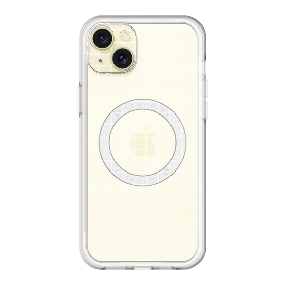 スリムプロテクションプレミアムケース with MagSafe［ オリジナル - 推し色チェック - ホワイト ］