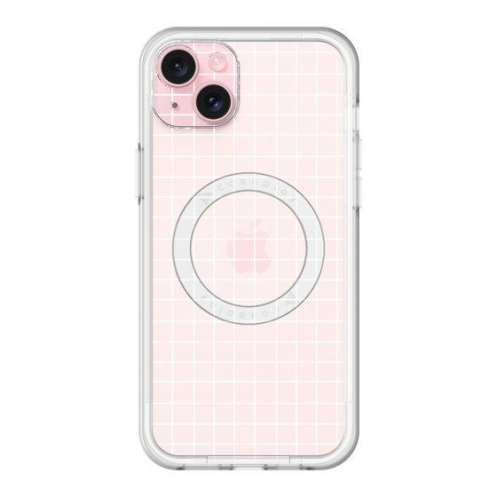 スリムプロテクションプレミアムケース with MagSafe［ オリジナル - 推し色チェック - ホワイト ］