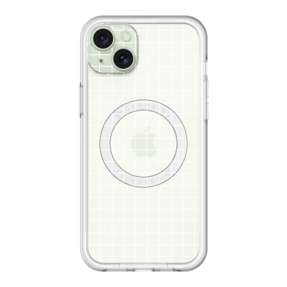 スリムプロテクションプレミアムケース with MagSafe［ オリジナル - 推し色チェック - ホワイト ］