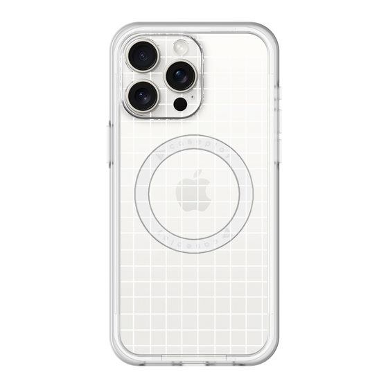 スリムプロテクションプレミアムケース with MagSafe［ オリジナル - 推し色チェック - ホワイト ］