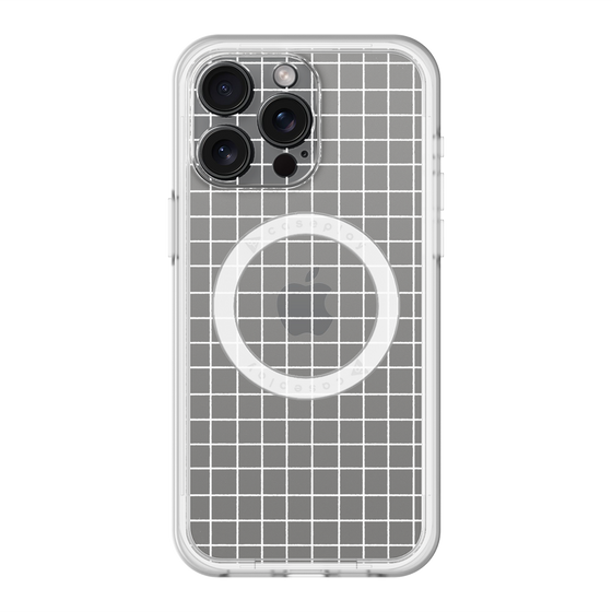 スリムプロテクションプレミアムケース with MagSafe［ オリジナル - 推し色チェック - ホワイト ］