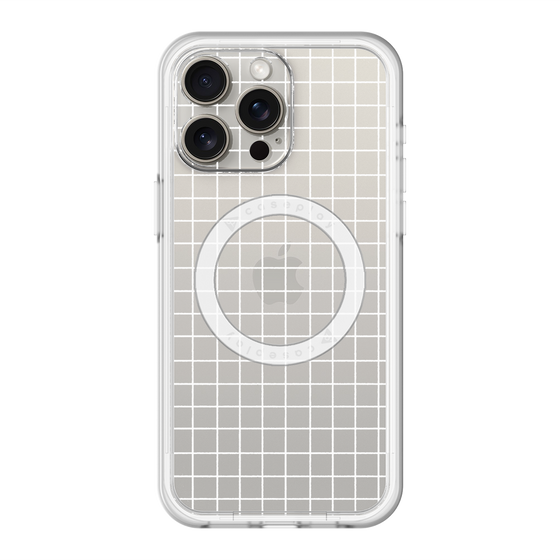 スリムプロテクションプレミアムケース with MagSafe［ オリジナル - 推し色チェック - ホワイト ］