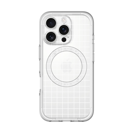 スリムプロテクションプレミアムケース with MagSafe［ オリジナル - 推し色チェック - ホワイト ］