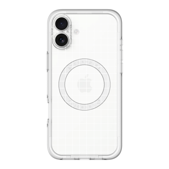 スリムプロテクションプレミアムケース with MagSafe［ オリジナル - 推し色チェック - ホワイト ］