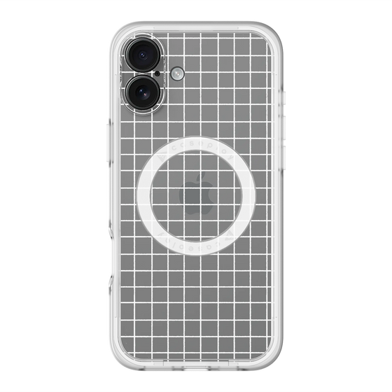 スリムプロテクションプレミアムケース with MagSafe［ オリジナル - 推し色チェック - ホワイト ］