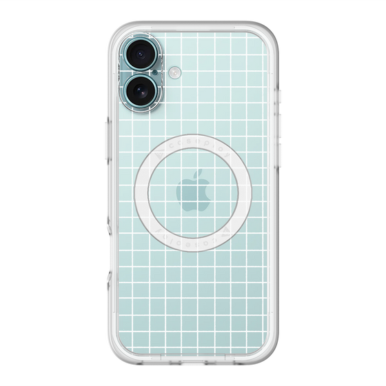 スリムプロテクションプレミアムケース with MagSafe［ オリジナル - 推し色チェック - ホワイト ］