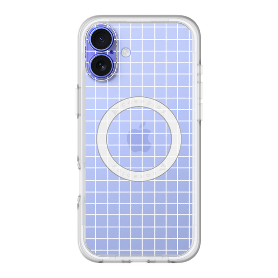 スリムプロテクションプレミアムケース with MagSafe［ オリジナル - 推し色チェック - ホワイト ］