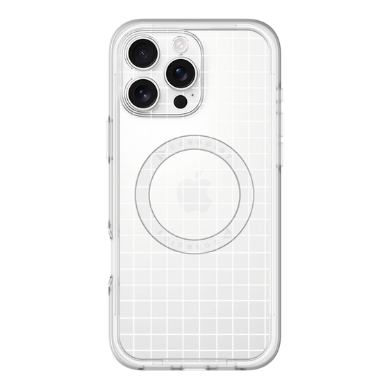 スリムプロテクションプレミアムケース with MagSafe［ オリジナル - 推し色チェック - ホワイト ］