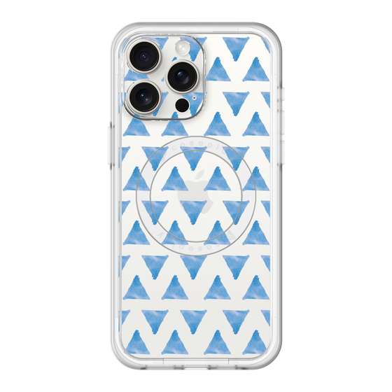 スリムプロテクションプレミアムケース with MagSafe［ オリジナル - 推し色三角 - ブルー ］