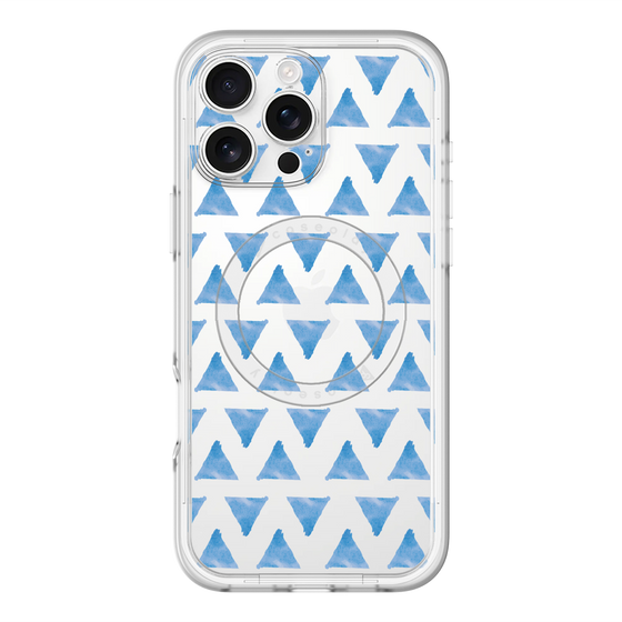 スリムプロテクションプレミアムケース with MagSafe［ オリジナル - 推し色三角 - ブルー ］