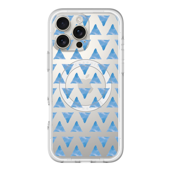スリムプロテクションプレミアムケース with MagSafe［ オリジナル - 推し色三角 - ブルー ］