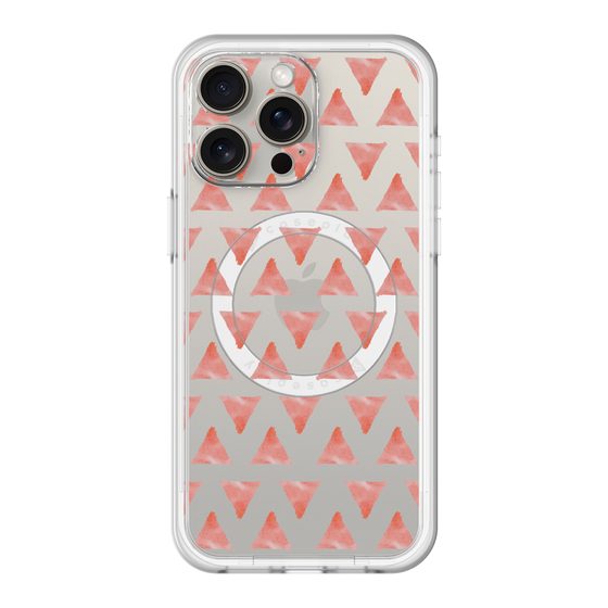スリムプロテクションプレミアムケース with MagSafe［ オリジナル - 推し色三角 - レッド ］