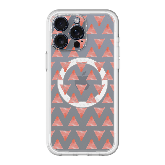 スリムプロテクションプレミアムケース with MagSafe［ オリジナル - 推し色三角 - レッド ］
