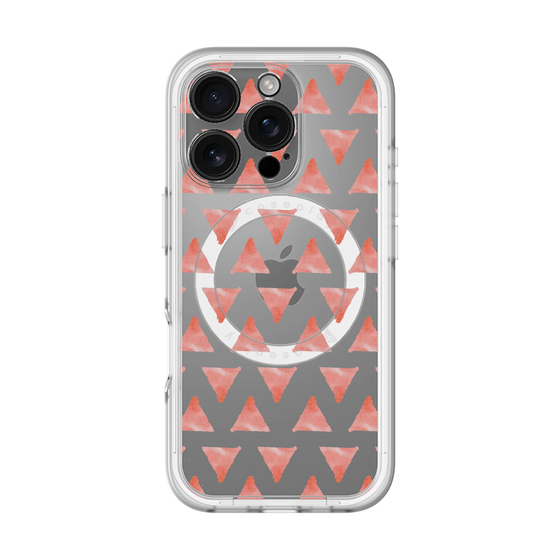 スリムプロテクションプレミアムケース with MagSafe［ オリジナル - 推し色三角 - レッド ］