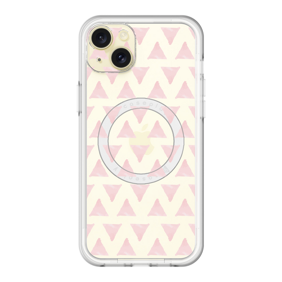 スリムプロテクションプレミアムケース with MagSafe［ オリジナル - 推し色三角 - ピンク ］