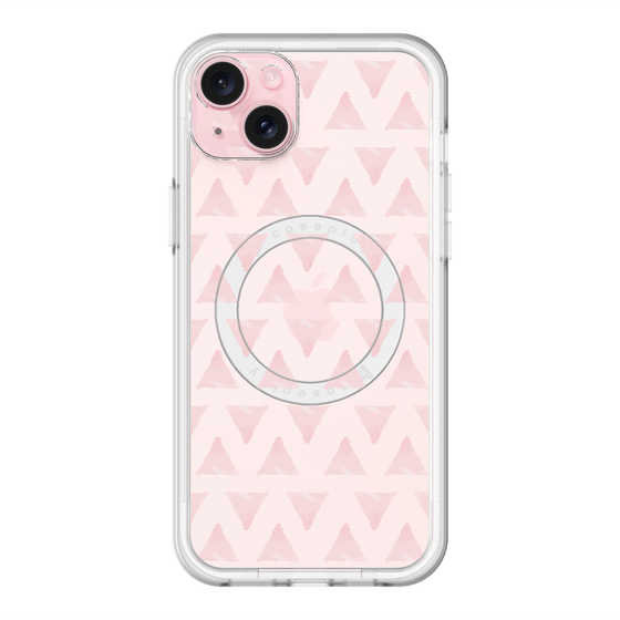 スリムプロテクションプレミアムケース with MagSafe［ オリジナル - 推し色三角 - ピンク ］