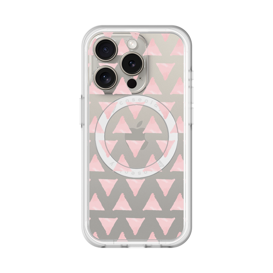 スリムプロテクションプレミアムケース with MagSafe［ オリジナル - 推し色三角 - ピンク ］
