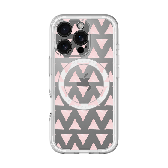 スリムプロテクションプレミアムケース with MagSafe［ オリジナル - 推し色三角 - ピンク ］
